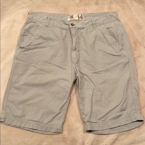Mens G & M Grey Flat Front Shorts Size 34